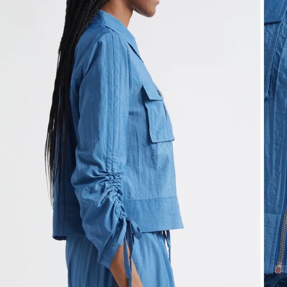 Cinq à Sept Women’s Designer Teal Utility Jacket Size 6 Blue Dale - Picture 8 of 8